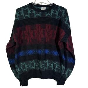 Vintage Men's Size L Maglificio Florence Coogi Style Wool Blend Sweater
